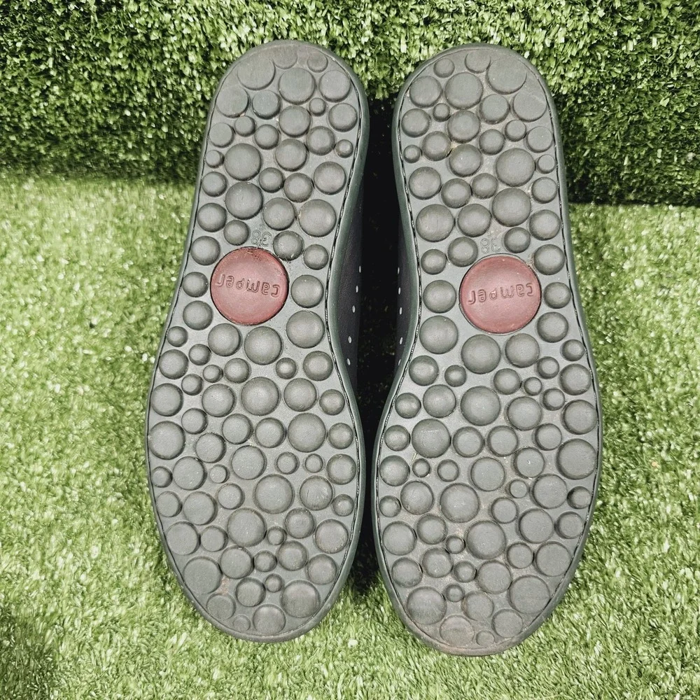 Camper Pelotas Dark Green Leather Casual Comfort Sneakers Womens US 7.5 8‎ EU 38